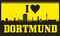 Flagge I love Dortmund
 (150 x 90 cm) Flagge Flaggen Fahne Fahnen kaufen bestellen Shop