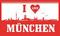 Flagge I love München
 (150 x 90 cm) Flagge Flaggen Fahne Fahnen kaufen bestellen Shop
