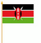 Stockflaggen Kenia
 (45 x 30 cm) Flagge Flaggen Fahne Fahnen kaufen bestellen Shop