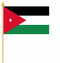 Stockflaggen Jordanien
 (45 x 30 cm) Flagge Flaggen Fahne Fahnen kaufen bestellen Shop