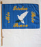 Stockflagge Friedenstaube mit grünem Zweig
 (45 x 30 cm) Flagge Flaggen Fahne Fahnen kaufen bestellen Shop