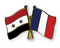 Freundschafts-Pin
 Syrien- Frankreich Flagge Flaggen Fahne Fahnen kaufen bestellen Shop