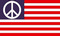 Friedensfahne USA mit PEACE-Zeichen
 (150 x 90 cm) Flagge Flaggen Fahne Fahnen kaufen bestellen Shop