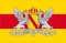 Flagge Groherzogtum Baden mit Ornamenten
 (150 x 90 cm) in der Qualitt Sturmflagge Flagge Flaggen Fahne Fahnen kaufen bestellen Shop