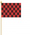 Stockflaggen Karo Schwarz/Rot
 (45 x 30 cm) kaufen