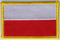 Aufnäher Flagge Polen
 (8,5 x 5,5 cm) Flagge Flaggen Fahne Fahnen kaufen bestellen Shop