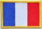 Aufnäher Flagge Frankreich
 (8,5 x 5,5 cm) Flagge Flaggen Fahne Fahnen kaufen bestellen Shop