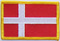 Aufnäher Flagge Dänemark
 (8,5 x 5,5 cm) Flagge Flaggen Fahne Fahnen kaufen bestellen Shop