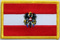 Aufnäher Flagge Österreich mit Adler
 (8,5 x 5,5 cm) Flagge Flaggen Fahne Fahnen kaufen bestellen Shop
