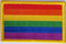 Aufnher Flagge Regenbogen (LGBTQI Pride)
 (8,5 x 5,5 cm) Flagge Flaggen Fahne Fahnen kaufen bestellen Shop