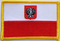 Aufnäher Flagge Polen mit Wappen
 (8,5 x 5,5 cm) Flagge Flaggen Fahne Fahnen kaufen bestellen Shop