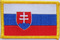 Aufnäher Flagge Slowakei
 (8,5 x 5,5 cm) Flagge Flaggen Fahne Fahnen kaufen bestellen Shop