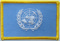 Aufnäher Flagge UNO
 (8,5 x 5,5 cm) Flagge Flaggen Fahne Fahnen kaufen bestellen Shop