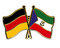 Freundschafts-Pin
 Deutschland - Äquatorialguinea Flagge Flaggen Fahne Fahnen kaufen bestellen Shop