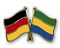 Freundschafts-Pin
 Deutschland - Gabun Flagge Flaggen Fahne Fahnen kaufen bestellen Shop