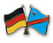 Freundschafts-Pin
 Deutschland - Kongo, Dem. Republik Flagge Flaggen Fahne Fahnen kaufen bestellen Shop