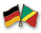 Freundschafts-Pin
 Deutschland - Kongo, Republik Flagge Flaggen Fahne Fahnen kaufen bestellen Shop
