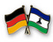 Freundschafts-Pin
 Deutschland - Lesotho Flagge Flaggen Fahne Fahnen kaufen bestellen Shop