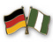 Freundschafts-Pin
 Deutschland - Nigeria Flagge Flaggen Fahne Fahnen kaufen bestellen Shop