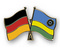 Freundschafts-Pin
 Deutschland - Ruanda Flagge Flaggen Fahne Fahnen kaufen bestellen Shop