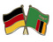 Freundschafts-Pin
 Deutschland - Sambia Flagge Flaggen Fahne Fahnen kaufen bestellen Shop