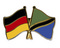 Freundschafts-Pin
 Deutschland - Tansania Flagge Flaggen Fahne Fahnen kaufen bestellen Shop