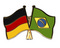 Freundschafts-Pin
 Deutschland - Brasilien Flagge Flaggen Fahne Fahnen kaufen bestellen Shop