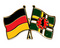 Freundschafts-Pin
 Deutschland - Dominica Flagge Flaggen Fahne Fahnen kaufen bestellen Shop