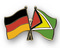 Freundschafts-Pin
 Deutschland - Guyana Flagge Flaggen Fahne Fahnen kaufen bestellen Shop