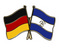 Freundschafts-Pin
 Deutschland - Nicaragua Flagge Flaggen Fahne Fahnen kaufen bestellen Shop