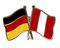 Freundschafts-Pin
 Deutschland - Peru Flagge Flaggen Fahne Fahnen kaufen bestellen Shop