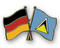 Freundschafts-Pin
 Deutschland - St. Lucia Flagge Flaggen Fahne Fahnen kaufen bestellen Shop