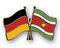 Freundschafts-Pin
 Deutschland - Surinam Flagge Flaggen Fahne Fahnen kaufen bestellen Shop