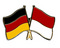 Freundschafts-Pin
 Deutschland - Indonesien Flagge Flaggen Fahne Fahnen kaufen bestellen Shop