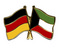 Freundschafts-Pin
 Deutschland - Kuwait Flagge Flaggen Fahne Fahnen kaufen bestellen Shop