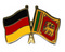 Freundschafts-Pin
 Deutschland - Sri Lanka Flagge Flaggen Fahne Fahnen kaufen bestellen Shop
