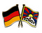 Freundschafts-Pin
 Deutschland - Tibet Flagge Flaggen Fahne Fahnen kaufen bestellen Shop