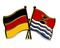 Freundschafts-Pin
 Deutschland - Kiribati Flagge Flaggen Fahne Fahnen kaufen bestellen Shop