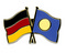 Freundschafts-Pin
 Deutschland - Palau Flagge Flaggen Fahne Fahnen kaufen bestellen Shop