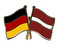 Freundschafts-Pin
 Deutschland - Lettland Flagge Flaggen Fahne Fahnen kaufen bestellen Shop