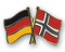 Freundschafts-Pin
 Deutschland - Norwegen Flagge Flaggen Fahne Fahnen kaufen bestellen Shop