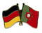 Freundschafts-Pin
 Deutschland - Portugal Flagge Flaggen Fahne Fahnen kaufen bestellen Shop