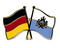 Freundschafts-Pin
 Deutschland - San Marino Flagge Flaggen Fahne Fahnen kaufen bestellen Shop