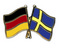Freundschafts-Pin
 Deutschland - Schweden Flagge Flaggen Fahne Fahnen kaufen bestellen Shop