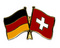 Freundschafts-Pin
 Deutschland - Schweiz Flagge Flaggen Fahne Fahnen kaufen bestellen Shop