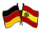 Freundschafts-Pin
 Deutschland - Spanien mit Wappen Flagge Flaggen Fahne Fahnen kaufen bestellen Shop
