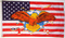 Flagge USA mit Adler
 (150 x 90 cm) Flagge Flaggen Fahne Fahnen kaufen bestellen Shop