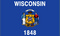 Flagge USA - Bundesstaat Wisconsin
 (150 x 90 cm) Flagge Flaggen Fahne Fahnen kaufen bestellen Shop