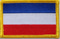 Aufnäher Flagge Serbien und Montenegro
 (8,5 x 5,5 cm) Flagge Flaggen Fahne Fahnen kaufen bestellen Shop