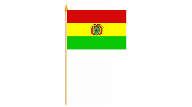 Stockflagge Bolivien
(45 x 30 cm) Bild von Stockflagge Bolivien (45 x 30 cm)-Fahne Stockflagge Bolivien (45 x 30 cm)-Flagge im Fahnenshop bestellen